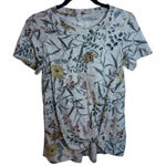 Latched Mama Floral Short Sleeve Nursing Top Gray Photo 0