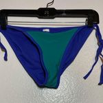 Old Navy Bikini Bottom Swimsuit Cheeky Fit Nylon Colorblock Teal Blue XSmall Photo 1