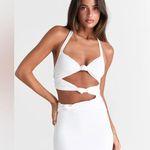 NEW Sasha Therese Oralia Cutout Halter Maxi Long Dress White Small S NWT Photo 2