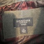 SONOMA Life+Style Suede Cropped Jacket Women XL Gray Button Front Collar Pocket Photo 3