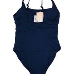 ANDIE Havana One Pcs Swimsuit Sz XS Tall Navy Blue Retro Classic Minimalist NWT Photo 5