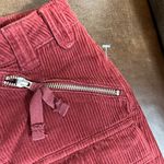 Free People TT: NWOT  Last Time Stacked Cargo Corduroy Pants Red Slouchy… Photo 3