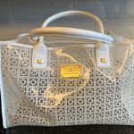 Trina Turk PVC Vinyl White Clear Beach Tote Bag Photo 0