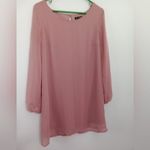 As You Wish As U Wish‎ womens medium pink split sleeve pull over button mini/knee Photo 5