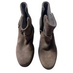 Clarks Hollis Star Buckled Suede Ankle Boot Heel Side Zip Women 9M Photo 4