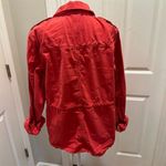 Gap Women's Cherry Red Spring Utility Jacket S with Cinch Waist & Pockets Photo 2