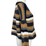 Free People  Devon Chunky Crop Boxy Striped Sweater in Sunflower Seed Medium Photo 6