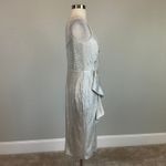 Eliza J Gold Metallic Sheath Cocktail Dress Size 10 Sleeveless V-Neck Sheath Photo 2