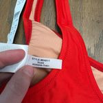 J.Crew  Bright Red Heritage Scoopneck Bikini Top 90s Medium Swimsuit Resortwear Photo 8