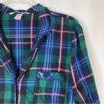 Victoria's Secret 3/$30  | Plaid Button Up Pajama Shirt Long Sleeve M Photo 2