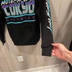 Cool tuned in Tokyo black graphic motorsport hoodie sweatshirt moto too fast Purple Size M Photo 8