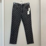 Anthropologie Pilcro and the Letterpress Beaded High Rise Slim Jeans NEW Size 27 Photo 3