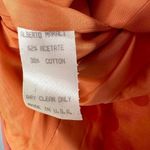 Alberto Makali Alberto Kamali 2 Button Polka‎ Dot Blazer in Orange Size 6 Photo 4