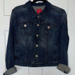Elle  Dark Wash Cuff Sleeve Denim Jacket Photo 0