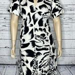 Lane Bryant  NWT Size 18 White & Black Floral Print Collar Shirt Dress Photo 0