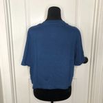 Reebok Womens Shirt L Blue RI BL Crop Tee Training Short Sleeve Crew Neck NWT Photo 5