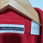 Amanda Smith  Women's Bold Red Pure New Wool Suit Jacket Size 8 Chest 20” Photo 1
