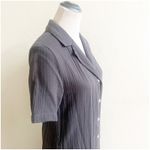 Faherty Nolita Dream Shirt Dress XS Gray Organic Cotton Gauze Casual Comfy Photo 5