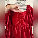 Modcloth Red Velvet Sweetheart Babydoll Dress Size 2X Photo 5