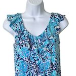 Lilly Pulitzer  Alessa Romper Size XS Blue Coastal Preppy Aqua Spritz Photo 6