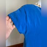 Buttons Nancy Crystal Blue Short Sleeves Gold Vintage Dress Sz 6 Should… Photo 3