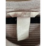 H&M Long Sleeve Side Buttons Grey Brown Beige Scoop Neck Sweater Size Large Photo 2