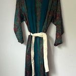 Victoria's Secret 90s Gold Label Paisley Print Robe Sz Small Photo 0