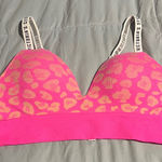 Victoria's Secret Pink and Orange neon Leopard padded Bralette Photo 0