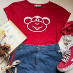 Self Esteem Vintage Y2K monkey face baby tee Photo 7