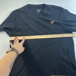 True Religion Brand Jeans L Large T-Shirt Black Golden Logo Cotton Blend Lounge Photo 5