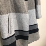 CUPCAKES & CASHMERE Open Coat Striped Long Allesa Color‎ block neutral Gray Size L Photo 7