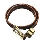 Brighton Double Braided Leather Belt #97087 Woven Brown Small 28”Boho Chic Photo 1