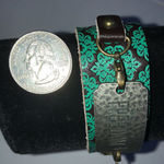 Leather Boho Freedom Interchangeable Charm Floral Boho Bracelet Brown Photo 1