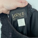 Loralie Original Vintage Sleeveless Black Lace Tulle Gown Size 12 Photo 12