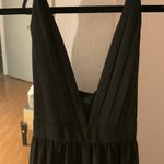 Forever 21 long/maxi black v-neck dress size M Photo 3