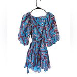 Rhode Darya Puff Sleeve Dress In Plumeria Sky Blue Size XS Photo 3