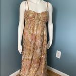 Oleg Cassini  Metallic Foil Chiffon Maxi Dress - 8 Photo 1
