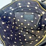 Anne Klein Handbag Woven Purse Black Tan Shoulder Tote Bag Large Photo 2