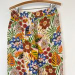 C&C California  100% Linen Colorful Floral Wide Leg Pants Photo 7