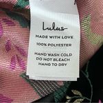 Lulus Make a Move Black Satin Floral Jacquard Asian Whimsical Goth Midi Dress L Size L Photo 6