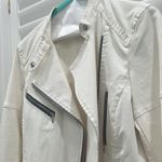 7 For All Mankind White Jean Jacket Photo 3