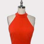 Lulus Lulu’s Mini Halter Bodycon Dress Red Orange Large Photo 4