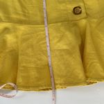 Urban Outfitters  womens Set skirt and crop top Size XS Yellow‎ Button Linen Photo 9