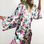Victoria's Secret Vintage Botanical Satin Robe | One Size Photo 4