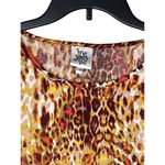 Ivy Jane Women Top Silky Flowy Tunic Leopard Print Dolman Sleeves Colorful Small Photo 4