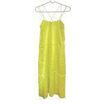 ZARA  Satin lime green dress Xs Photo 3