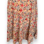 SEA New York Silk Floral Midi Dress Smocked Waist Flutter Sleeve Large New Yellow Photo 3