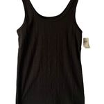 Aerie Gray Ribbed Tank Top Size Medium NWT Casual Basic Comfy Lounge Photo 0