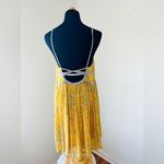 Free People So Nice Chiffon Dress in Yellow size S Photo 9