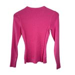J. McLaughlin  Pink Ribbed Crew Neck Sweater Size XS Cotton Modal Blend Photo 4